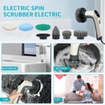 Pembersih Listrik dengan Layar LED, Mesin Pembersih Lantai Multi-Fungsi Portabel 2 Kecepatan untuk Semua Permukaan